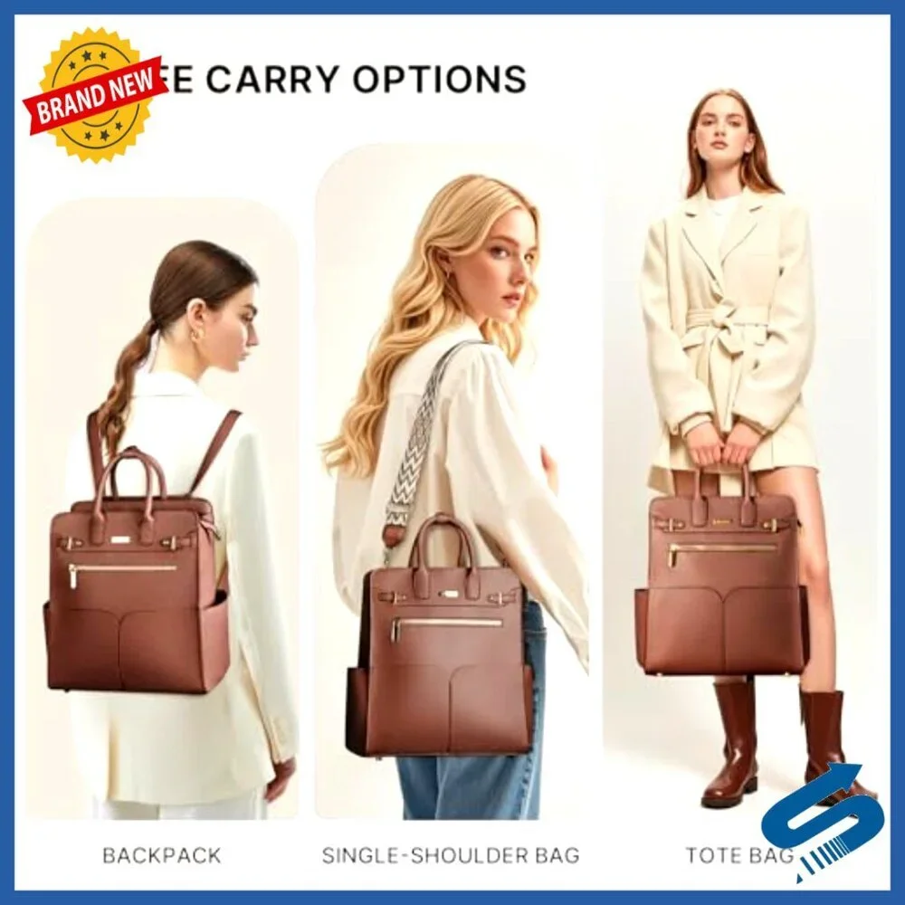 PU Leather Convertible Backpack Purse 4-in-1 Design with Removable Strap